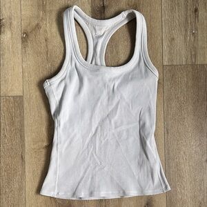 ALO Yoga Cream Racerback Tank Top